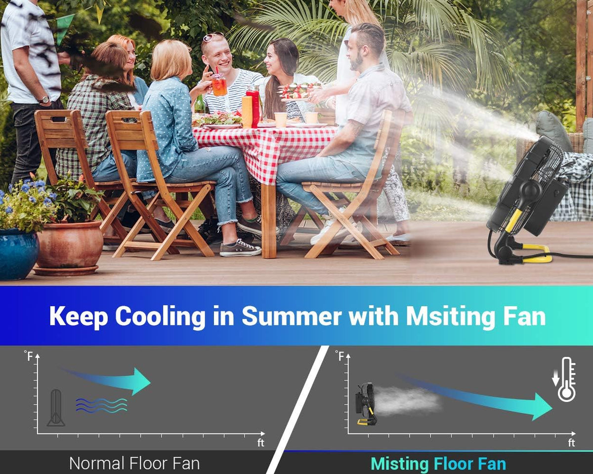 Rechargeable Outdoor Misting Fan 16 inch E26208