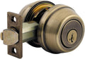 Double Cylinder Deadbolt in Antique Brass Pack of 2 I734348