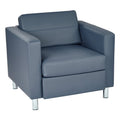 Blue Faux Leather Armchair I46752
