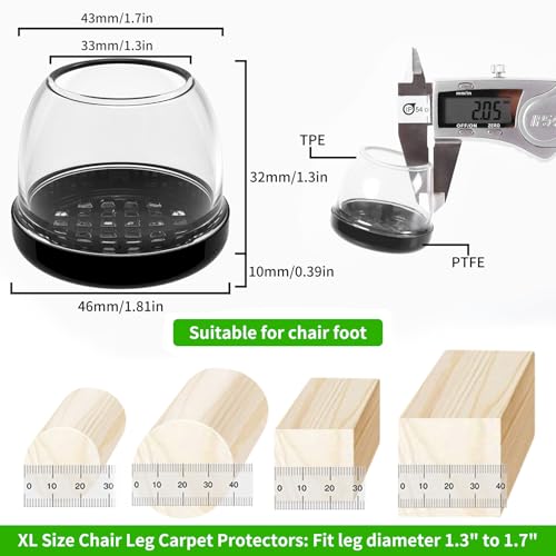 16PCS Black Square Furniture Sliders for Carpet and Hardwood Floors S670