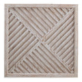 White Washed Fretwork Wood Wall Panel Artwork V1641