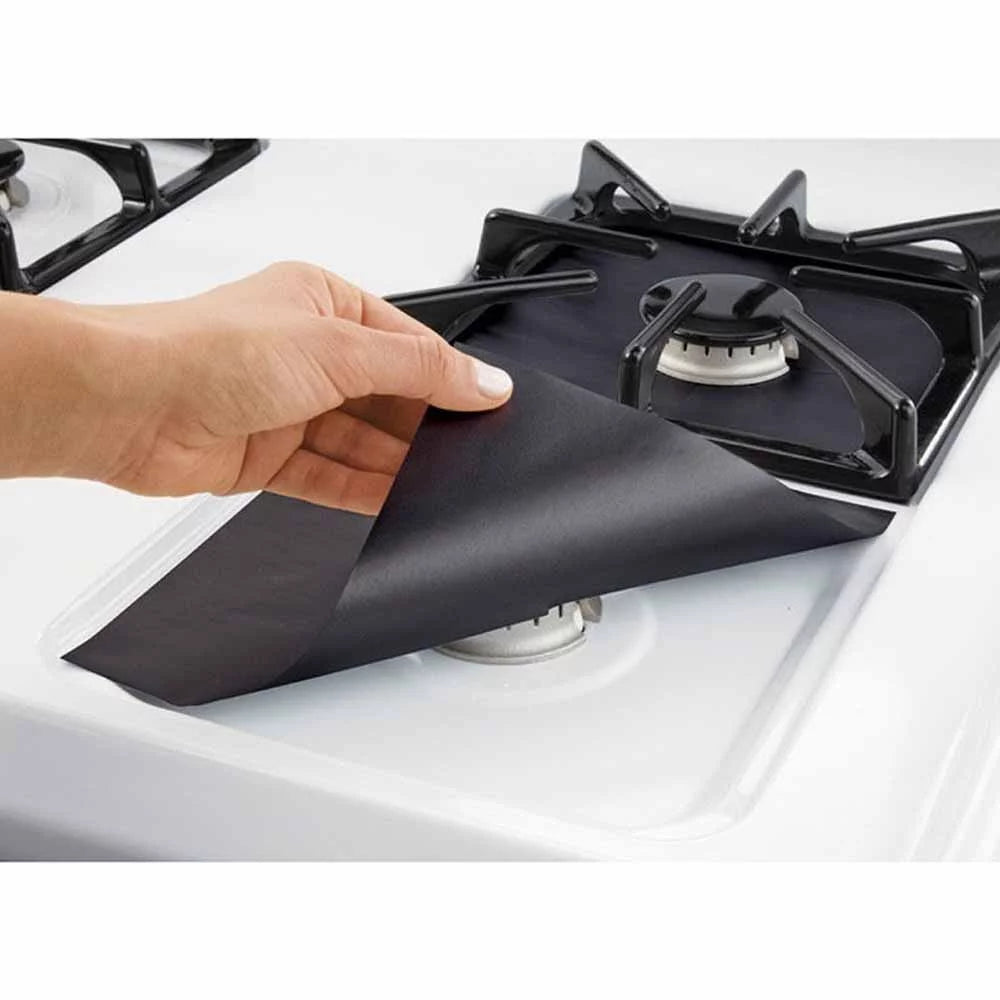 16 PCS Double Thickness Heat Resistant Stove Top Covers Black L595265