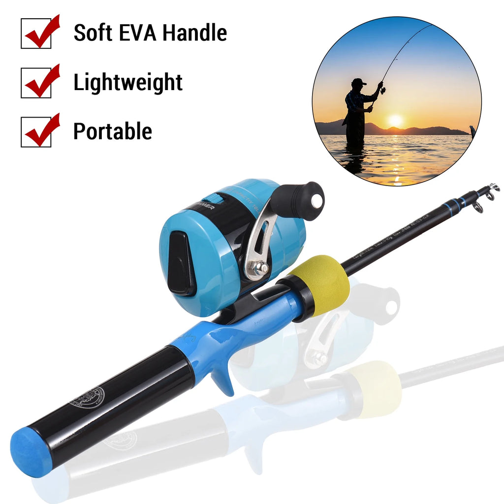 Fishing Pole and Reel Set with Tackle Box E8525