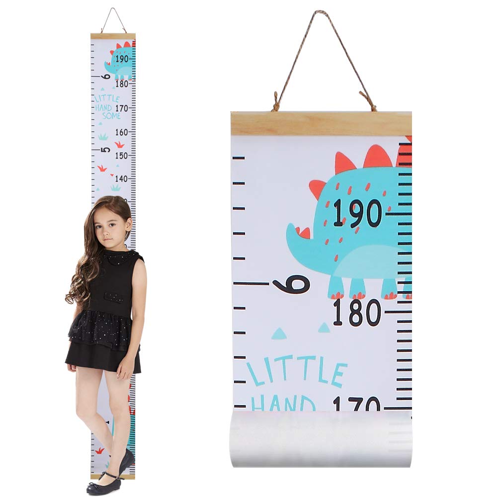 Wall Nursery Decor with Canvas & Wood Frame Height Measurement Ruler C131806