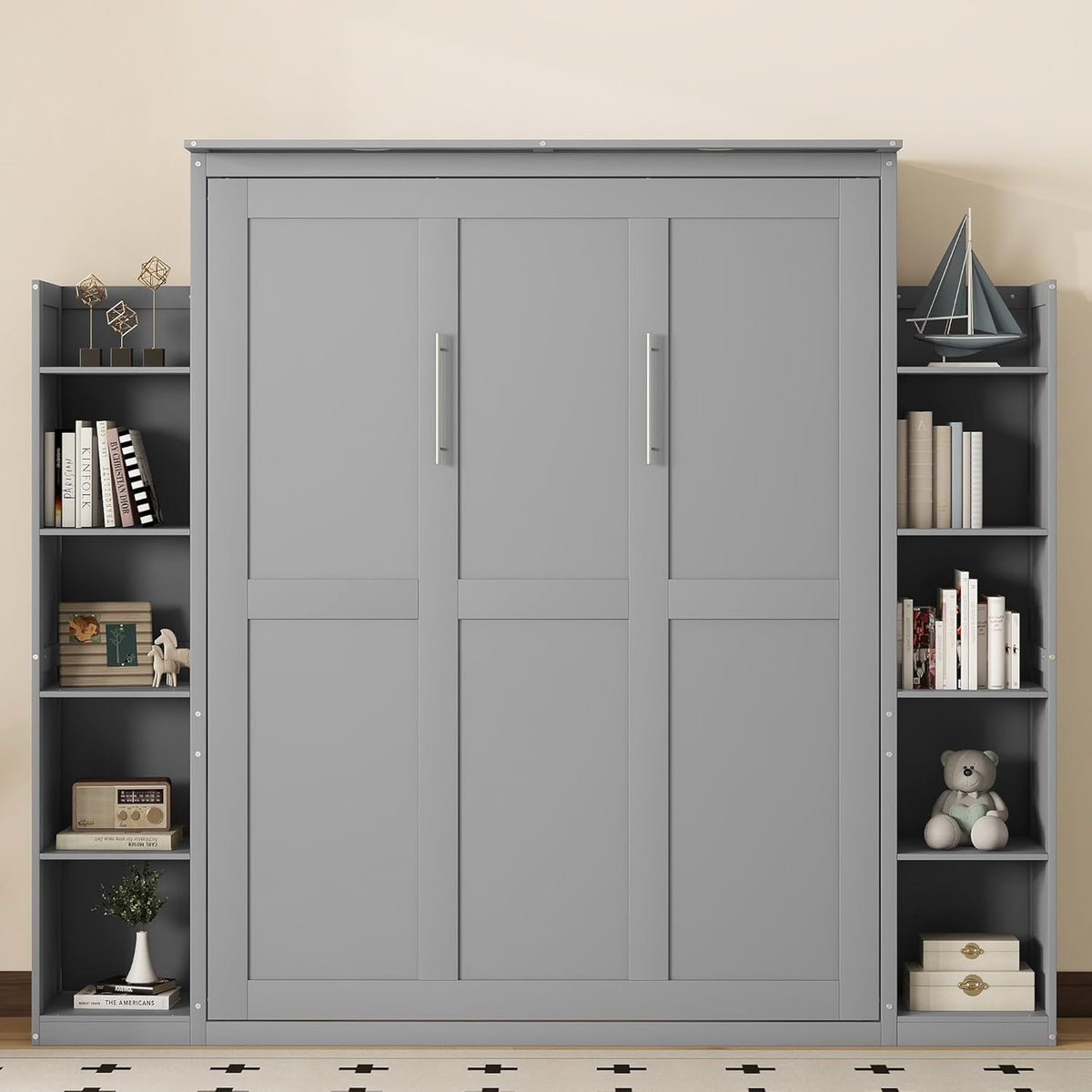 Queen Size Solid Wood Murphy Bed J403