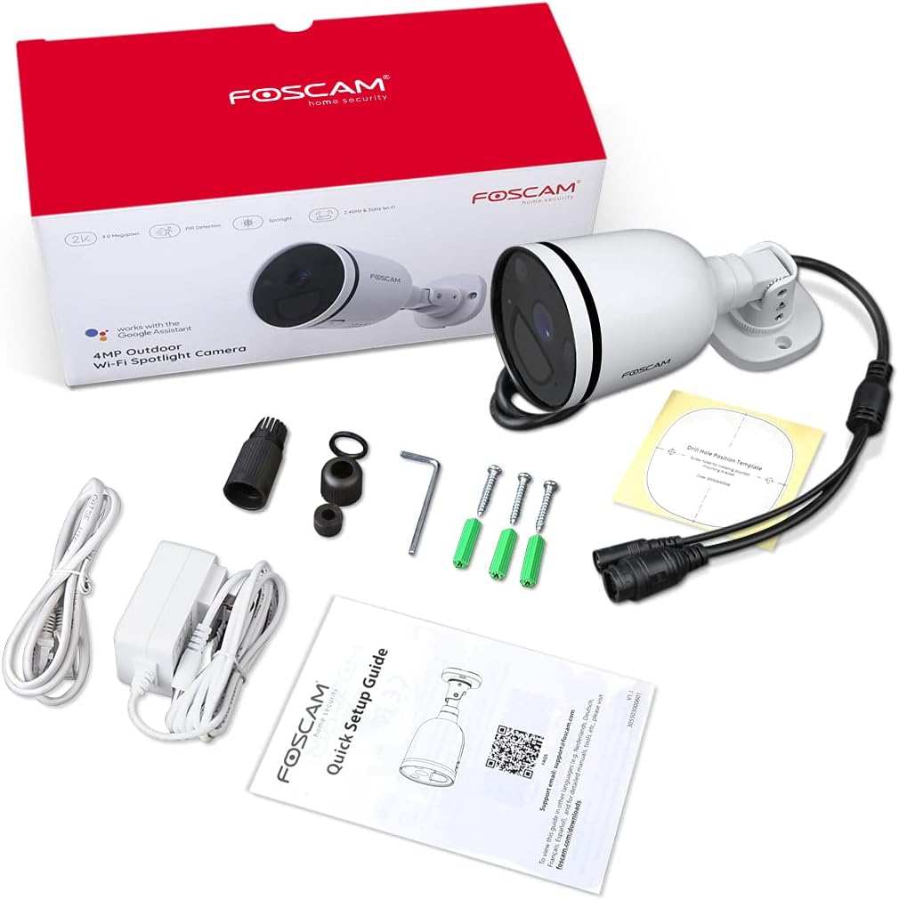 2K/4MP Wifi Security Camera with Color Night Vision D67649