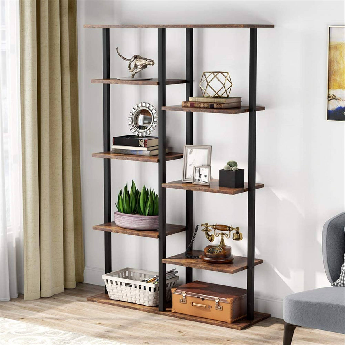 White 5-Tier Bookshelf S55556
