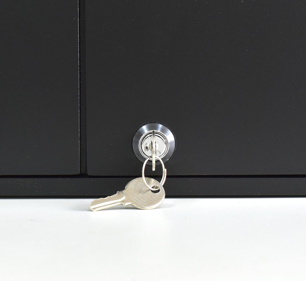 Black Wall Mount Key Cabinet Organizer with Lock A24205