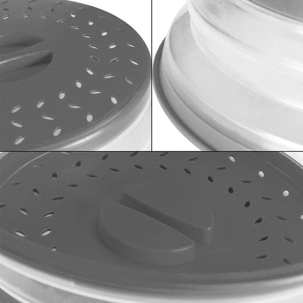 Gray 10.5 inch Vented Collapsible Microwave Plate Cover K62524