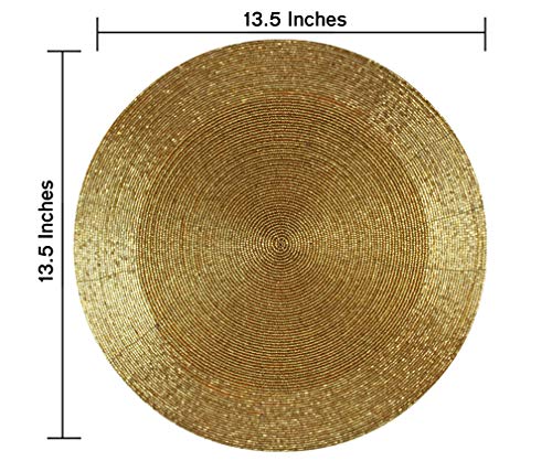 Handmade Beaded Charger Placemats Set of 4 M485