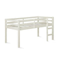 Black Twin Pine Wood Loft Bed with Guard Rail Z6067