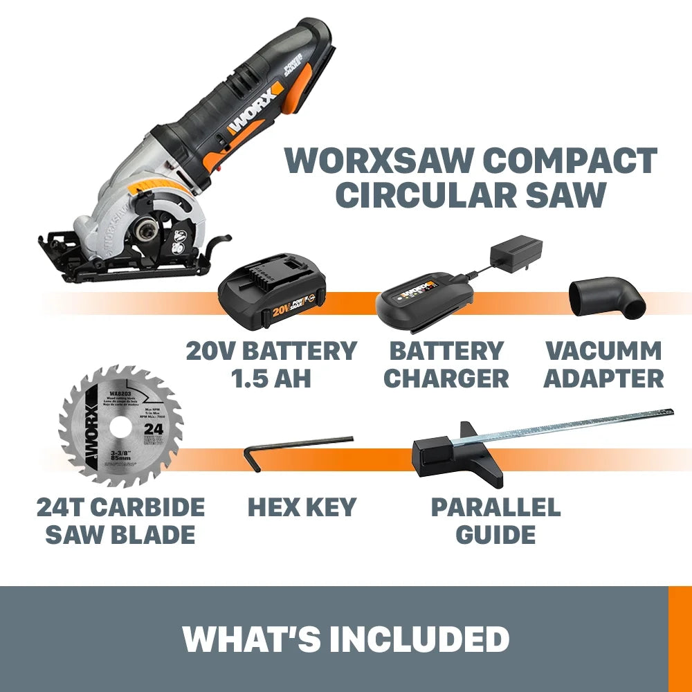 20 Volt 3.375 Inch Compact Circular Saw D909084