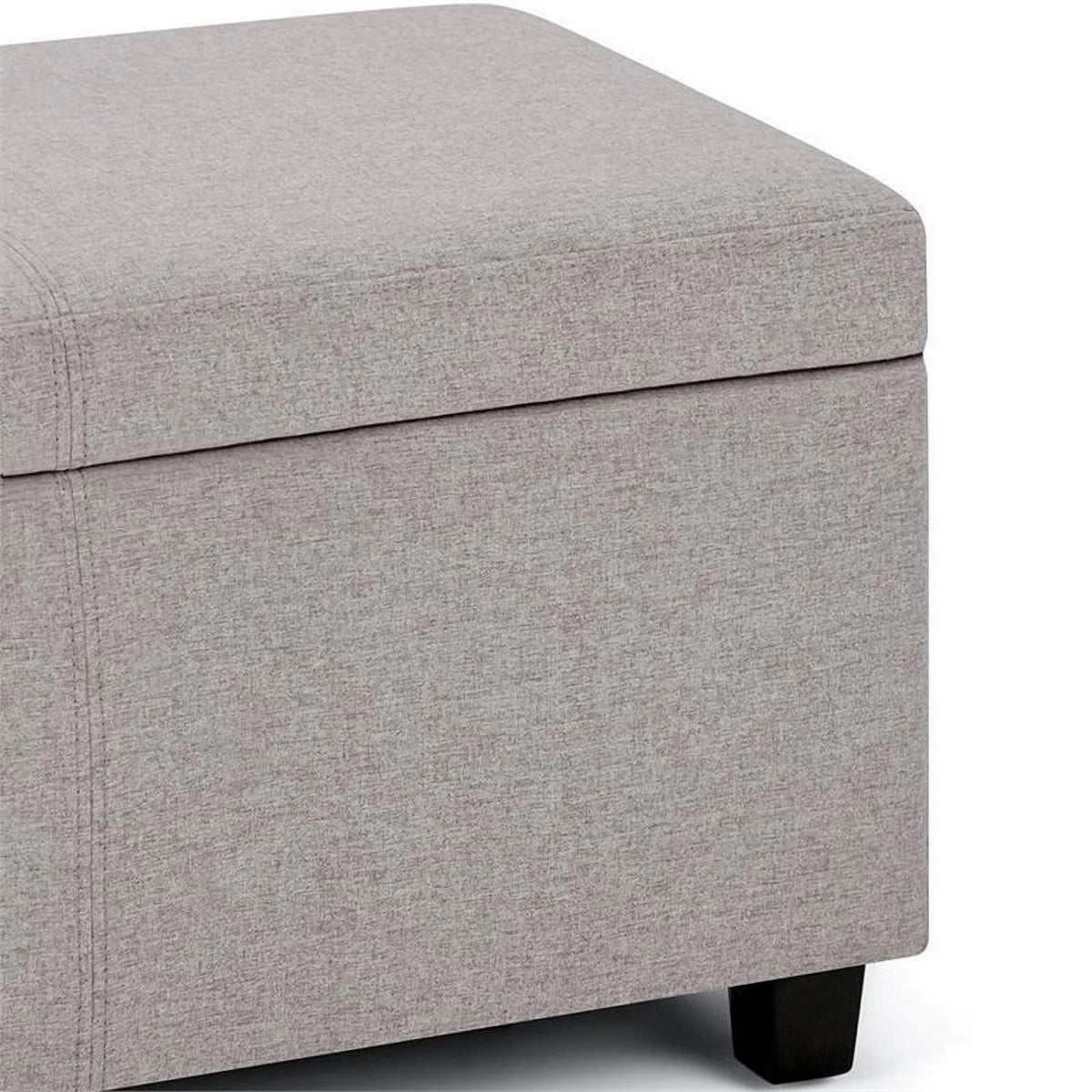 Solid Wood Storage Bench in Cloud Gray D429067