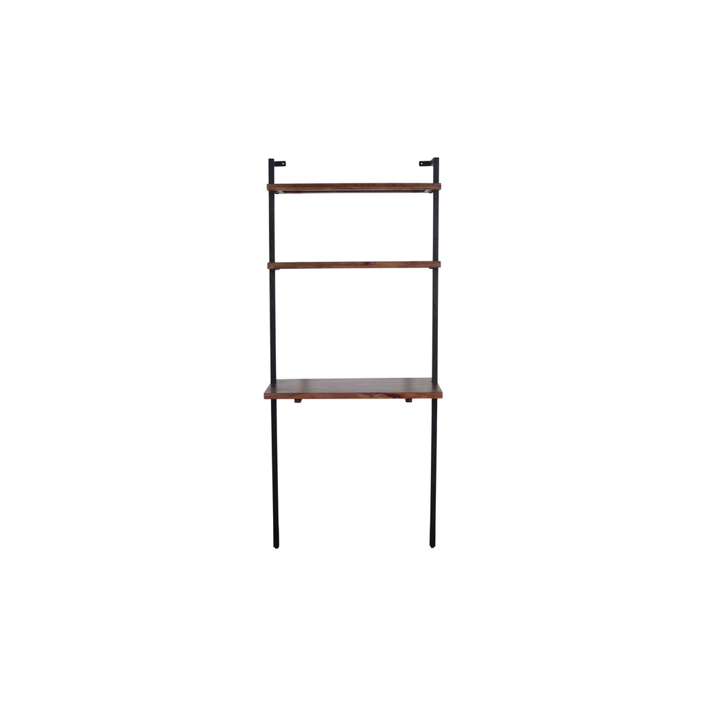3 Tier Mango Wood Ladder Wall Shelf X549
