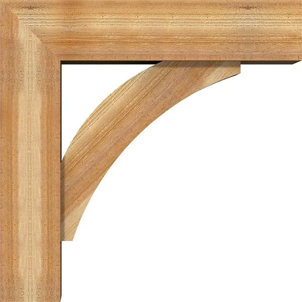 8x22W x 30x22D x 30x22H Rough Sawn Bracket with Offset Brace, Western Red Cedar T5203