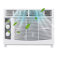 5000 BTU 115V Window-Mounted Compact Air Conditioner, White P692