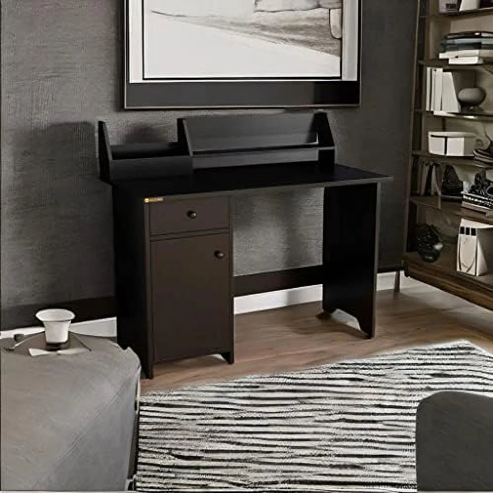 Computer Desk with Hutch and Drawers Wood Office Desk with Shelf G8286