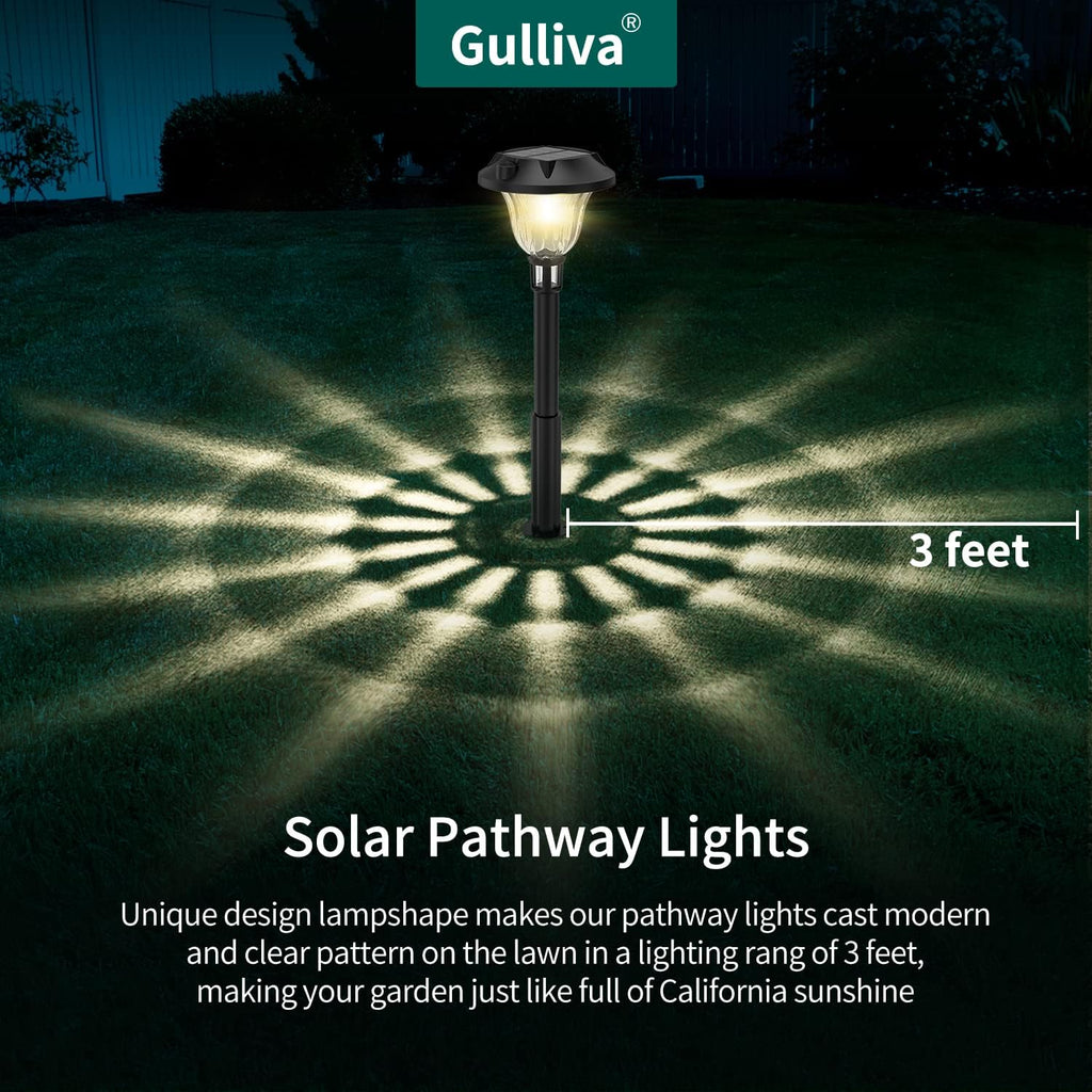 Solar Power Path Lights Warm White LED Landscape Lighting T359046