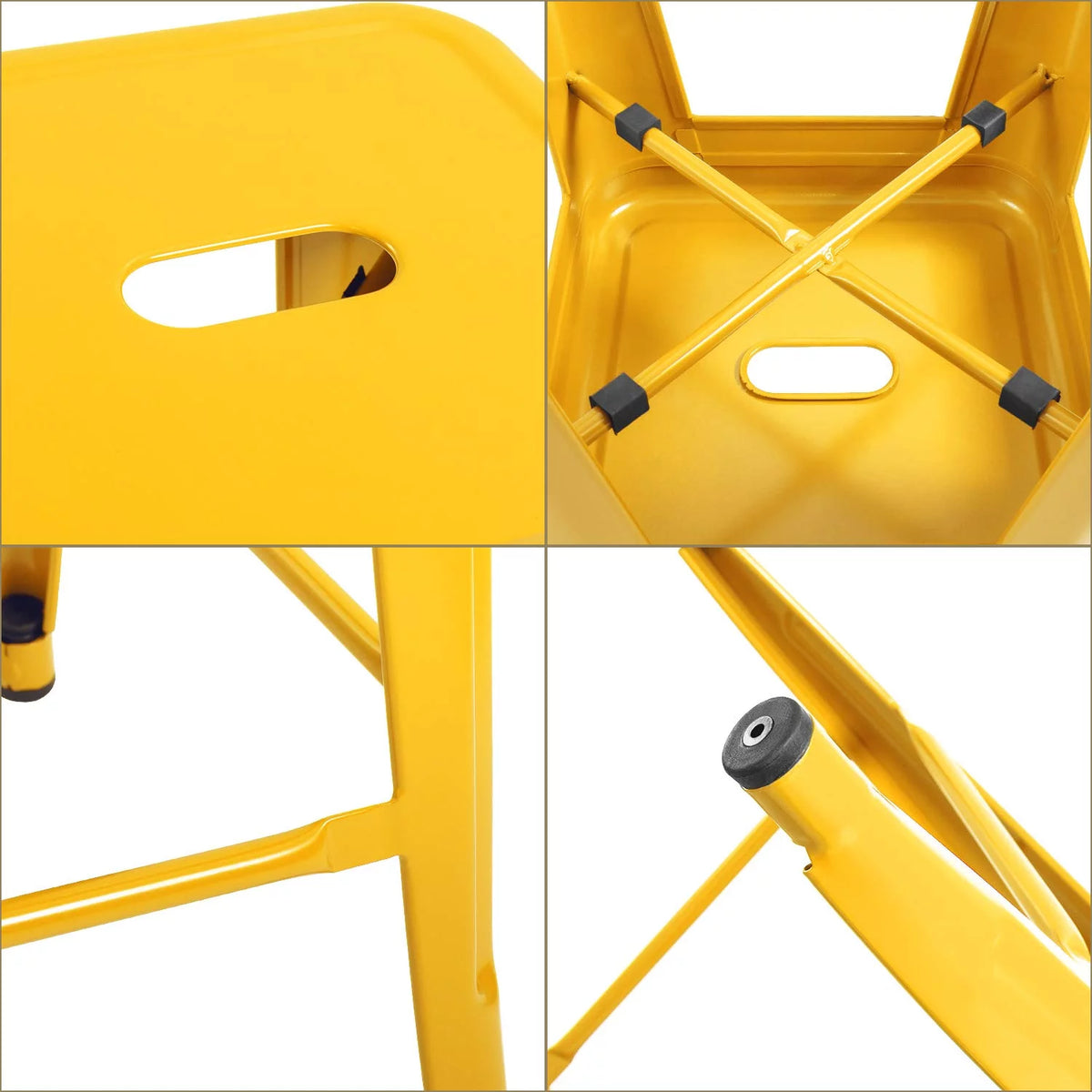 Yellow Metal Stackable Bar Stools P832339