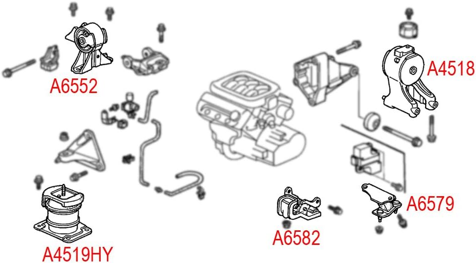 Engine Motor Mount Pack of 2 S1150