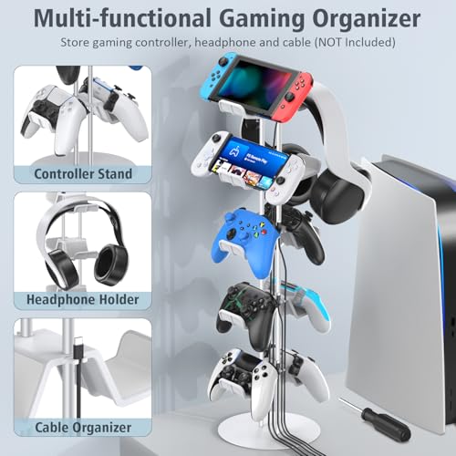 4 Tiers Controller Stand with Cable Organizer Z593678