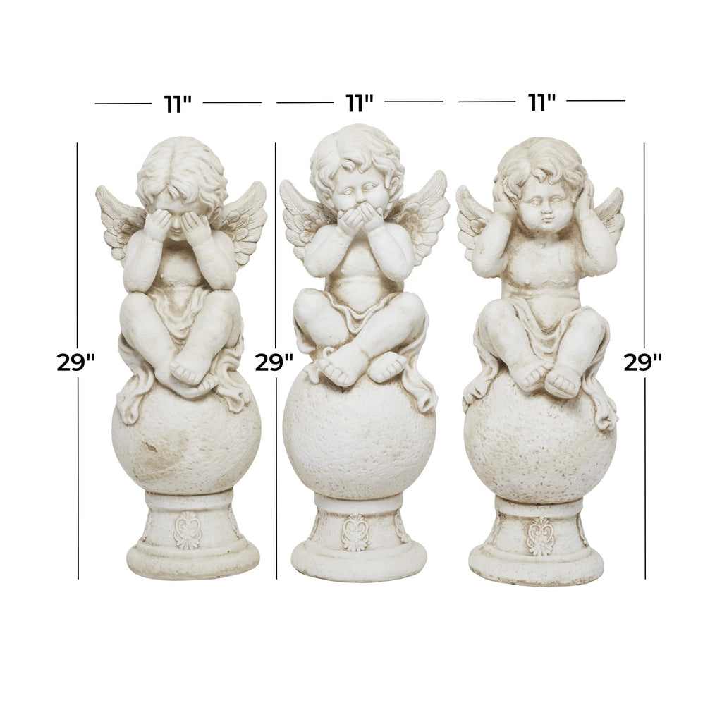 29" Indoor Outdoor Angel Garden Sculpture 3 Pack B4357