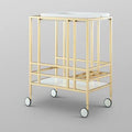 Gold/White Serving Bar Cart P556866
