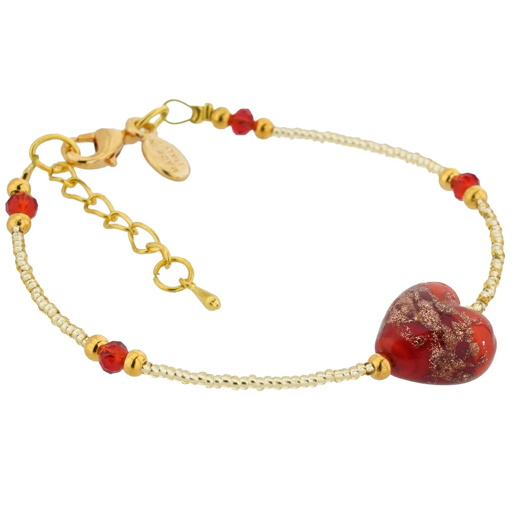 Murano Glass Heart Bracelet E50290