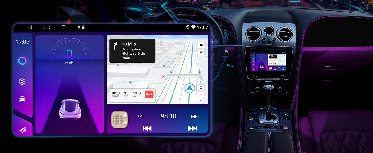 9 Inch Touchscreen Double Din Car Stereo with Wireless Carplay Android Auto Backup Camera R860744