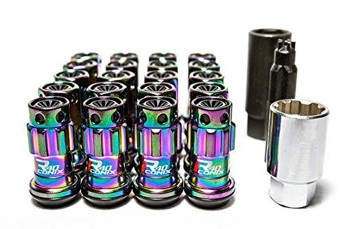 20 Piece Lug Nut Set with Black Plastic Cap E5763