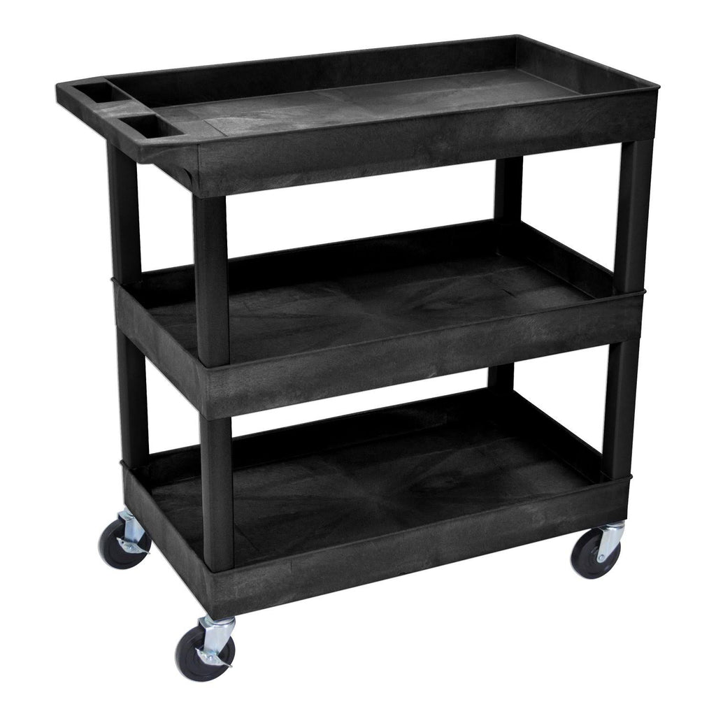 Black 3 Shelves Tub Cart F535
