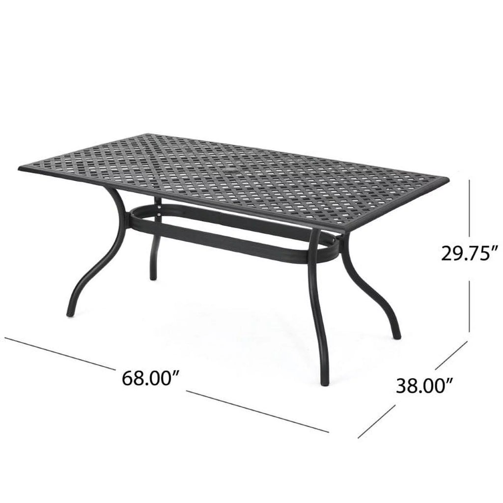 68" Cast Aluminum Patio Dining Table N31851
