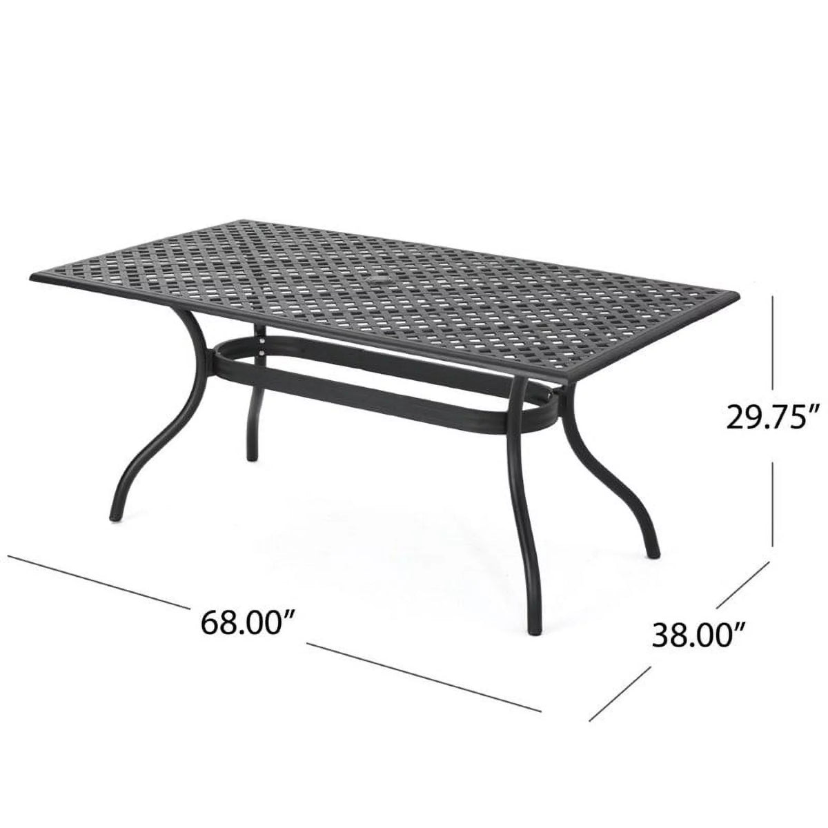68" Cast Aluminum Patio Dining Table N31851