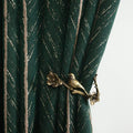 Green Fish Bone Curtains Room Darkening (Green, 54x96) O521833