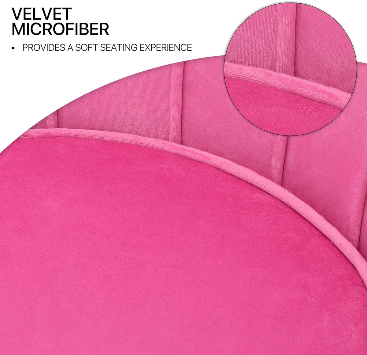 Velvet Tufted Shell Chair with Cushion and Golden Legs H29182