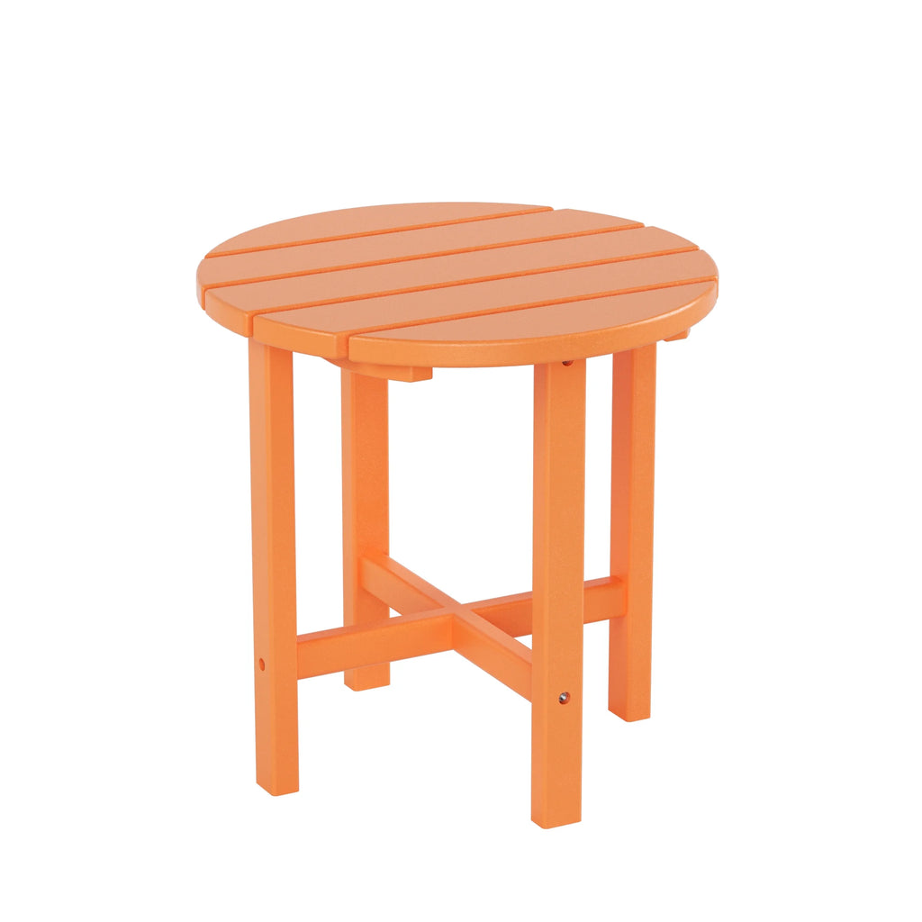 Orange Outdoor Rocking Chair with Round Side Table E68380