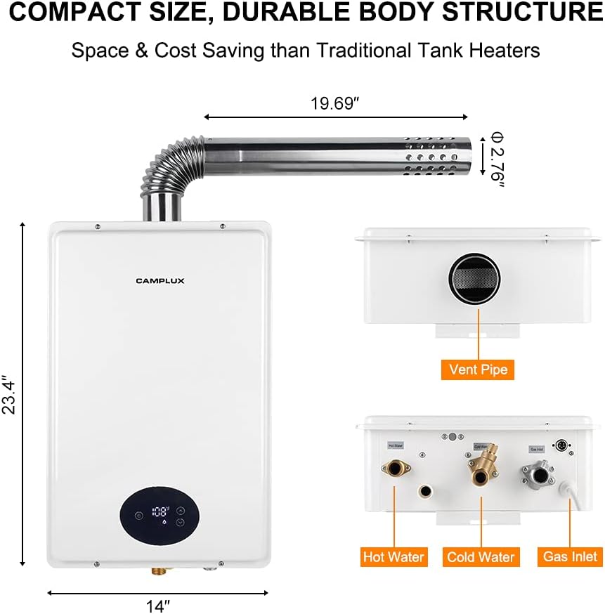 5.28 GPM Propane Tankless Water Heater Y49965