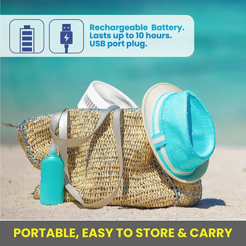 2in1 Foldable Portable Rechargeable Fan A858186