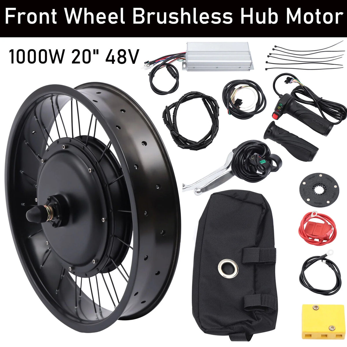 48V 1000W E-Bike Motor Conversion Kit Fat Tire Front Wheel N10399
