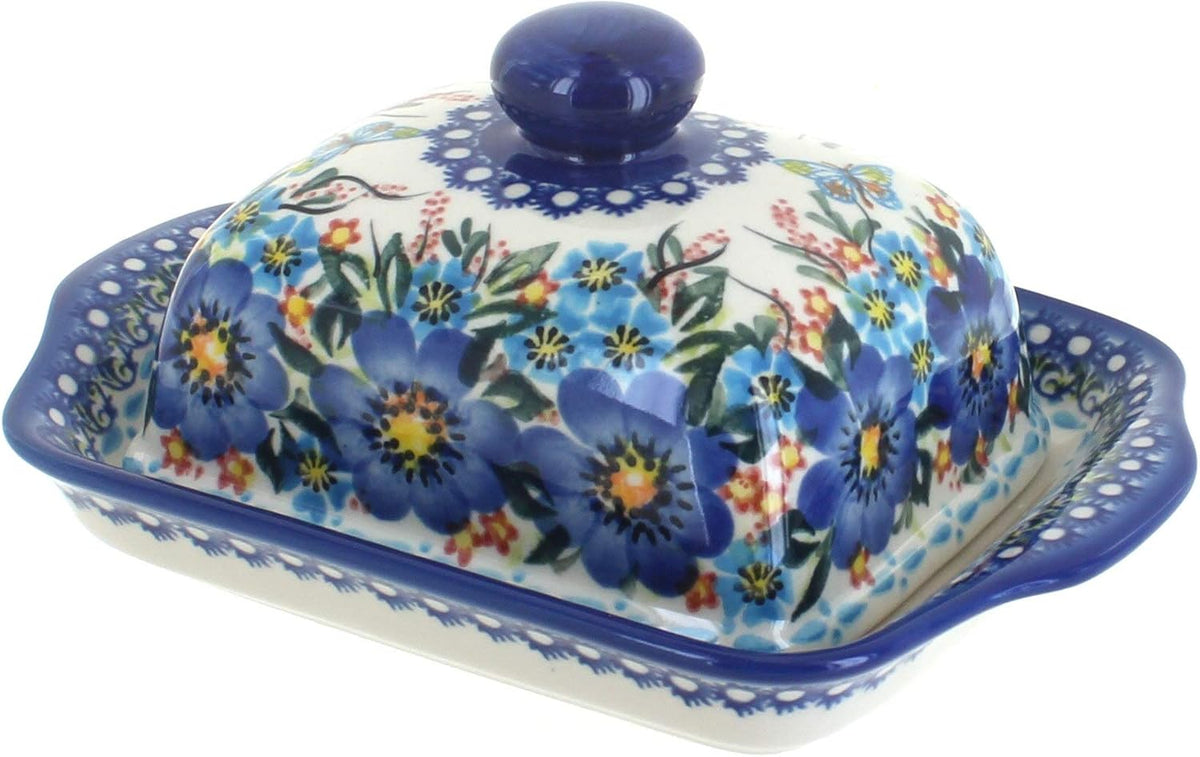 Blue Square Butter Dish X301