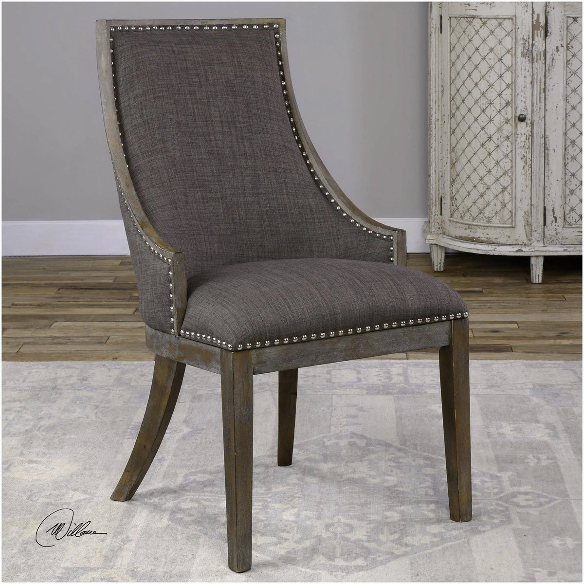 Charcoal Gray Accent Chair W47413