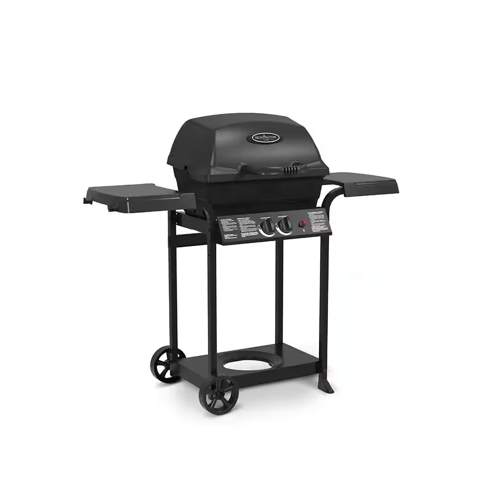 2-Burner Cast Aluminum Propane Gas Grill in Black I9956