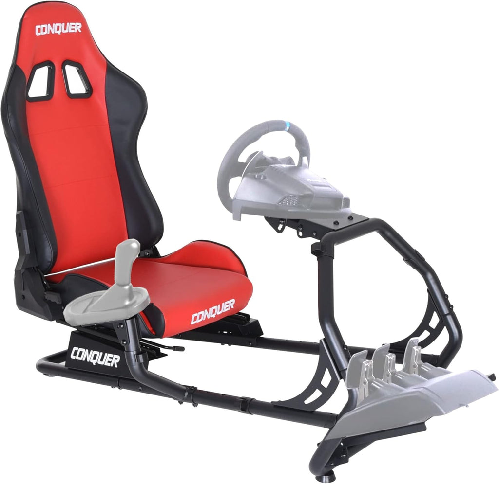 Racing Simulator Cockpit Driving Seat Reclinable with Gear Shifter Mount Y5552