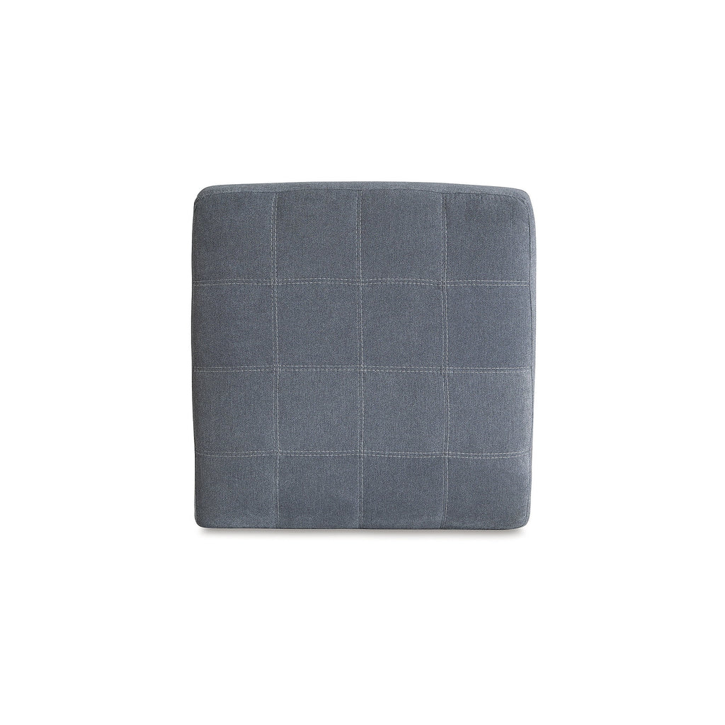 Oversized Faux Wood Accent Ottoman P24659