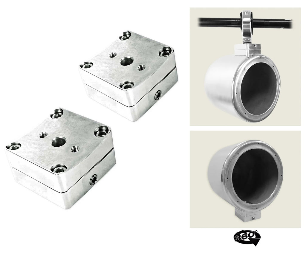 8" 360° Swivel Chrome Tower Speaker Pods A304
