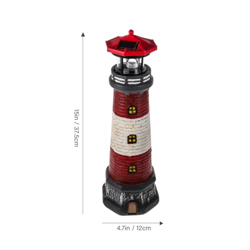 15" LED Solar Lighthouse Lamp H54206
