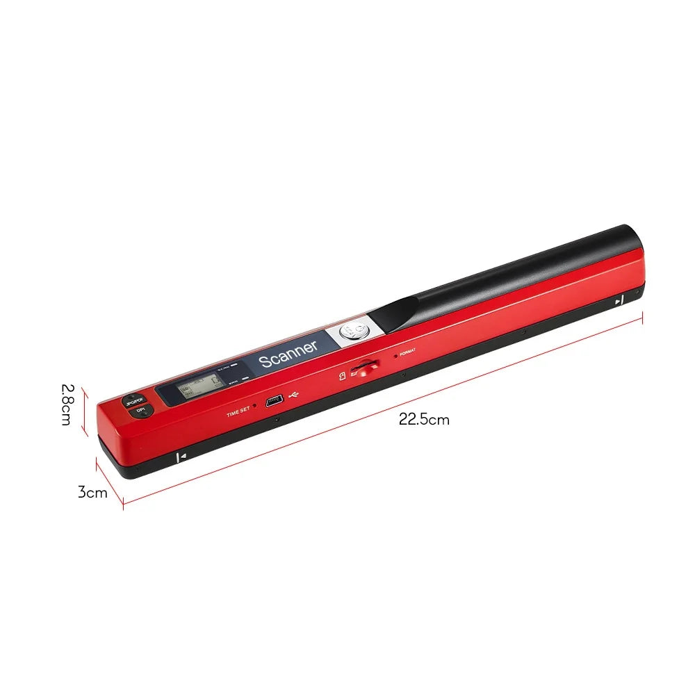 Portable Handheld Wireless Scanner A4 Size 900DPI LCD Display with 8GB TF Card V5034