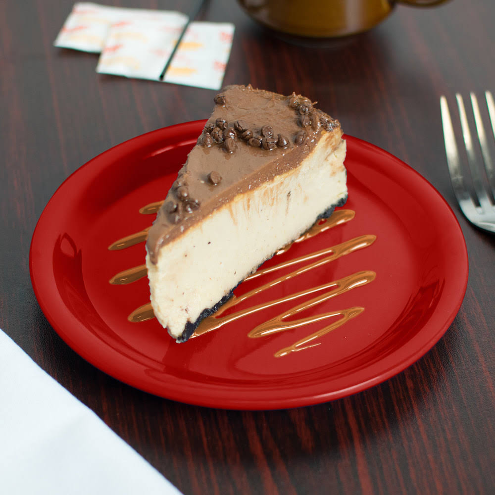 Red Narrow Rim Melamine Pie Plate - 48/Case J514491