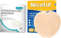 5 Packs Sacral Silicone Foam Dressing 9x9 in, 10 Packs Hydrocolloid Dressing P301104