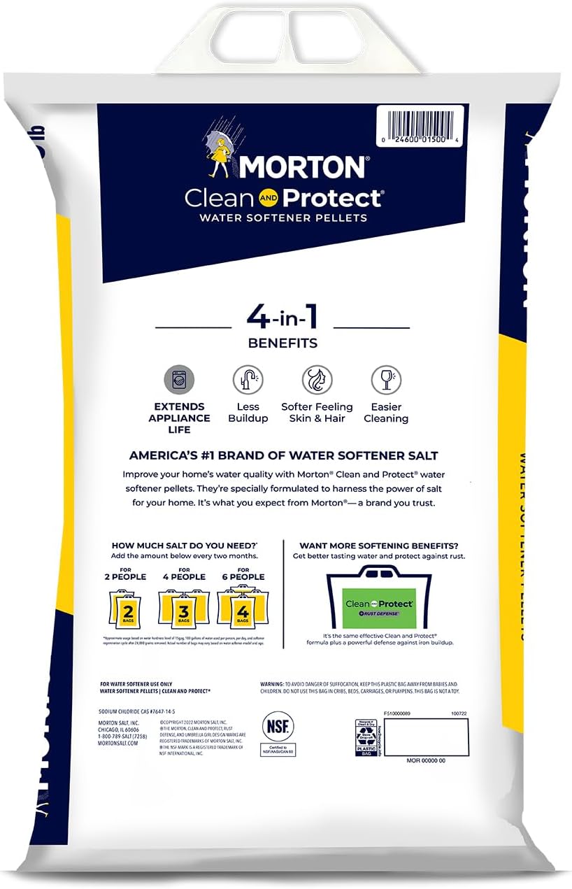 40lbs Water Softener Salt Pellets X833444